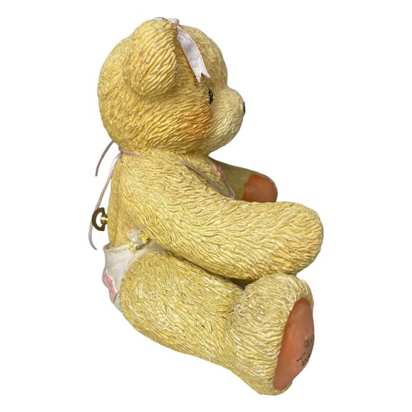 VTG Cherished Teddies Jointed Bear Music Box Large 8" Schubert’s Lullaby 1993 - Picture 5 of 11